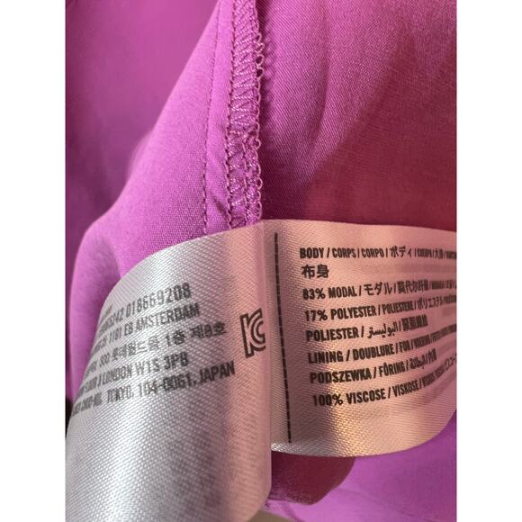 Abercrombie & Fitch High-Neck Column Midi Dress in Orchid Size Large - Picture 13 of 16